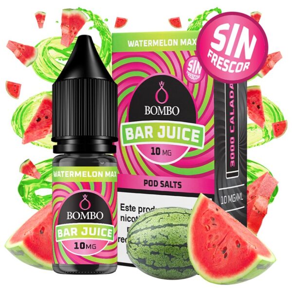 Bombo Bar Juice - Watermelon Max 10ml (Sin Frescor)